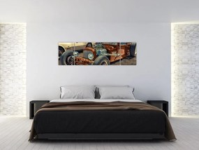 Obraz brązowego samochodu (170x50 cm)