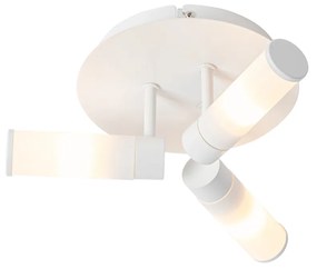 Zewnetrzna Nowoczesna lampa sufitowa do łazienki biała 3-punktowa IP44 - Bath Nowoczesny Oswietlenie zewnetrzne