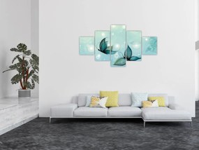 Obraz - Niebieskie motyle (125x70 cm)