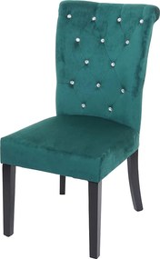 Krzesło do jadalni MCW-D22 Nity,  ciemnozielony, czarne nogi