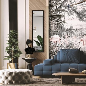 Nowoczesne prostokątne czarne lustro R5-L71