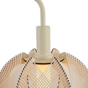 Lampa podłogowa Japandi beżowa z abażurem - GertieJapandi Oswietlenie wewnetrzne