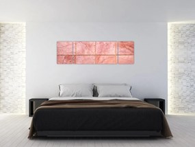 Obraz - Różowe, marmurkowe płytki (170x50 cm)