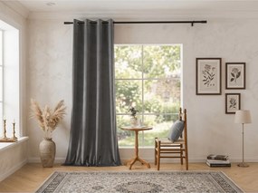 Zasłona zaciemniająca DREAM VELVET 140x250 cm, ciemnoszara Zawieszanie: Metalowe pierścienie