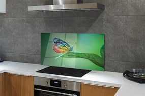 Panel nad Blat Kuchenny Motyl Odpoczywający na Liściu