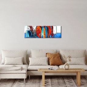 Obraz przedstawiający starożytną osobę (z zegarem) (90x30 cm)