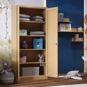 Szafa na dokumenty biurowa metalowa beżowa: Fresh Style JAN H, 900 x 1950 x 400 mm