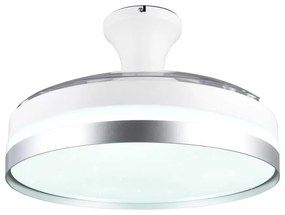 Biała/w kolorze srebra lampa sufitowa LED Lindberg – Trio