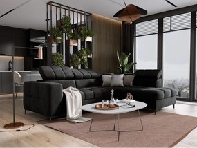 Narożnik PABLOS układ L strona Lewa w tkaninie VOGUE 18 regulowane zagłówki z funkcją spania