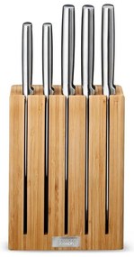 Zestaw noży ze stojakiem ze stali nierdzewnej 5 szt. Elevate Bamboo – Joseph Joseph