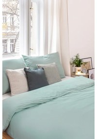 Zielona pościel dwuosobowa z mikrosatyny 200x200 cm Basic – Bonami Essentials