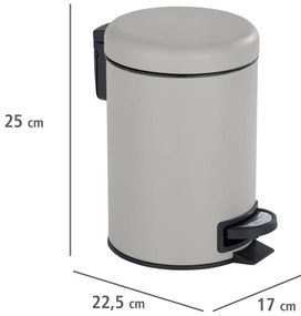Kosz łazienkowy LEMAN MATT jasny brąz, pojemnik na śmieci, 3 l, WENKO
