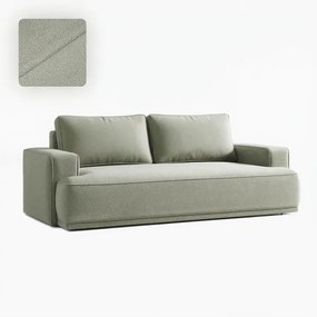Sofa z Funkcją Spania CAMELIA Szara Boucle Nowoczesna