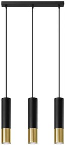 Czarno-złota lampa wisząca nad stół - EXX246-Oller