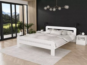 Łóżko drewniane ze stelażem Tresi 90x200-180x200 sosna białe szare