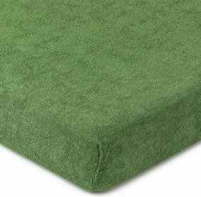 4Home prześcieradło frotte zielony oliwkowy, 160 x 200 cm
