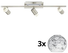 Eglo - LED reflektor MY CHOICE 3xE14/40W/230V chrom/biały/czarny