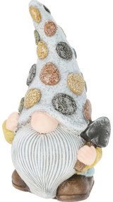 Krasnal ogrodowy z kielnią, polyresin, 23 x 17,5 x wys. 41 cm