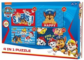 Puzzle dla dzieci 4 w 1 PSI PATROL szczęśliwe szczenięta, 19x29 cm