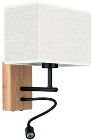 Spot-Light 57290974 - LED elastyczna oprawa BOHO 1xE27/25W + LED/1W/230V dąb