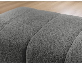 Ciemnoszary podnóżek z materiału bouclé Annecy – Bobochic Paris