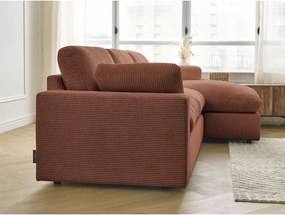 Pomarańczowy sztruksowy narożnik Belair – Bobochic Paris