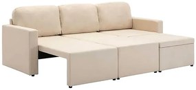 Rozkładana sofa modułowa ciemnokremowa - Odi 4Q