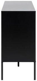 Czarno-naturalna niska komoda w dekorze dębu 120x82 cm Seaford – Actona