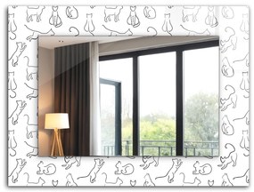 Lustro dekoracyjne Koty kontury