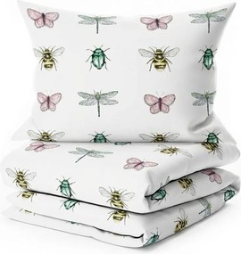 PrzytulneMieszkanie.pl PrzytulneMieszkanie.pl Bawełniana pościel do łóżeczka TINY WINGS biała Rozmiar pościeli: 45 x 65 cm | 90 x 135 cm