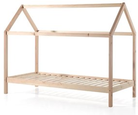 Łóżko dziecięce z litego drewna sosnowego w kształcie domku 90x200 cm DALLAS – Vipack