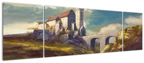 Obraz - Średniowieczny zamek (170x50 cm)