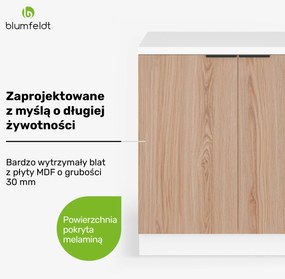 Blumfeldt WoodVista szafka pod zlewozmywak, solidna, zawiasy Soft-Close