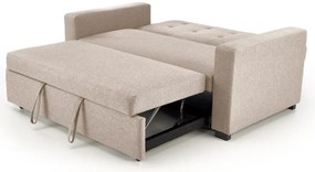 Sofa rozkładana z funkcją spania PAULINIO beżowa HALMAR