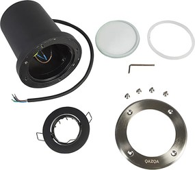 Zestaw 3 lamp ogrodowych naziemnych ze stali regulowanych IP65 - Delux