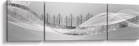 Obraz - Srebrny krajobraz (170x50 cm)
