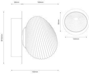 Kinkiet / lampa sufitowa BOLLA SMOKED 3W LED