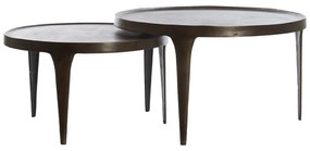 Brązowe okrągłe stoliki zestaw 2 szt. ø 75 cm Tobias – Light &amp; Living