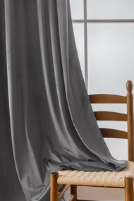 Jasnoszara zasłona zaciemniająca VELVET 140x250 cm Zawieszanie: Taśma z wiązaniami