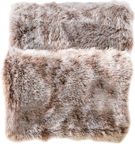 Miękki koc ze sztucznego futra, BEIGE