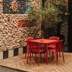 Plastikowe krzesło do ogrodu Brene, bez podłokietników