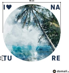 Naklejki na ścianę - Palmy z napisem