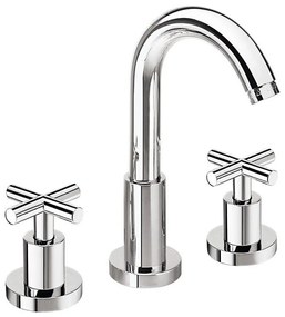 Sapho - Bateria umywalkowa 3-otworowa AXIA 23,8 cm chrom błyszczący