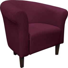 Fotel Milo tkanina Mikrofaza stylowy fotel do salonu i sypialni : Kolor nogi - Venge, Kolor tkaniny - 11 MIKROFAZA, Wysokość nogi - 15 cm