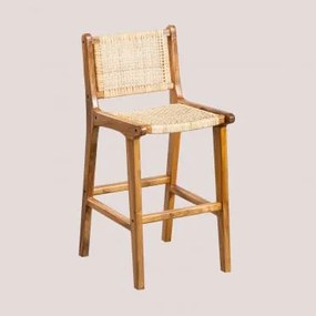 Wysoki Stołek 60 Cm Z Drewna Tekowego Catua Drewno Tekowe - Sklum