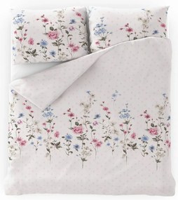 Kvalitex Bawełniana pościel Delux Louka różowy, 240 x 200 cm, 2 szt. 70 x 90 cm