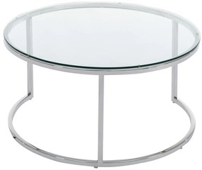 Stoliki kawowe wysuwane ze szkła hartowanego i stali nierdzewnej - Srebrny - MAEVANE II Pascala Morabito