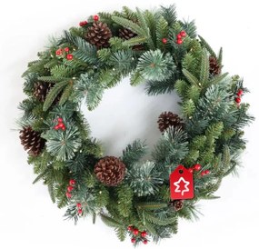 Wieniec świąteczny ozdobny 50 LED 60 cm