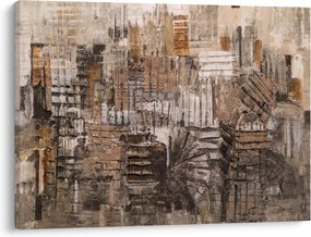 Obraz - Abstrakcja w odcieniach brązu (70x50 cm)