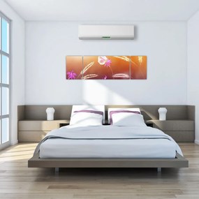 Obraz - Różowy motyl (170x50 cm)